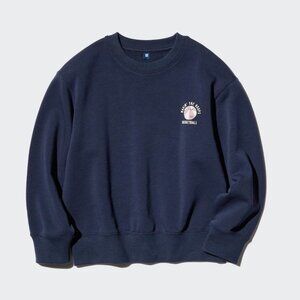 Ultra Stretch Graphic Sweatshirt Navy Kids Unisex Age 13